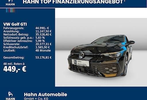 Neu VW Golf VIII GTI 265 PS (194 kW) 2026 Schwarz Limousine
