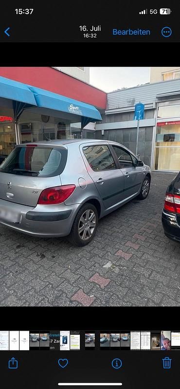 Grau Gebraucht 2002 Peugeot 307 Kleinwagen | 2.300 € (Etwas zu teuer) - Bild 1/3