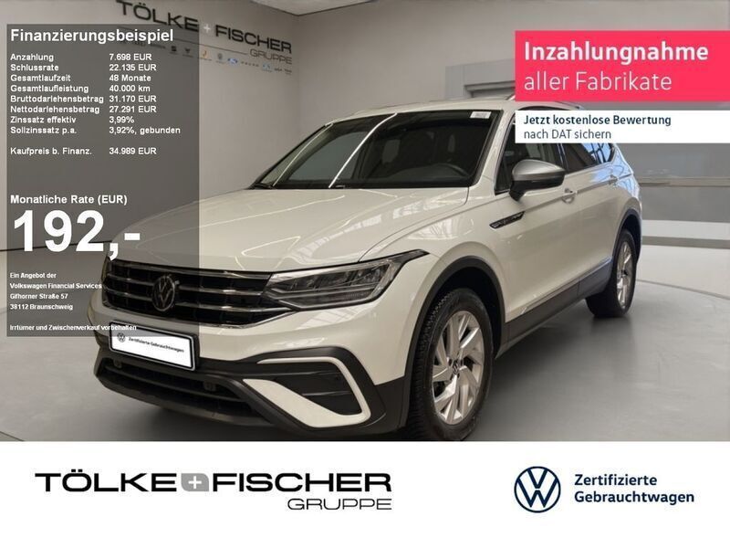 Weiß Gebraucht 2024 VW Tiguan Allspace Life SUV | 34.989 € (Fairer Preis) - Bild 1/4
