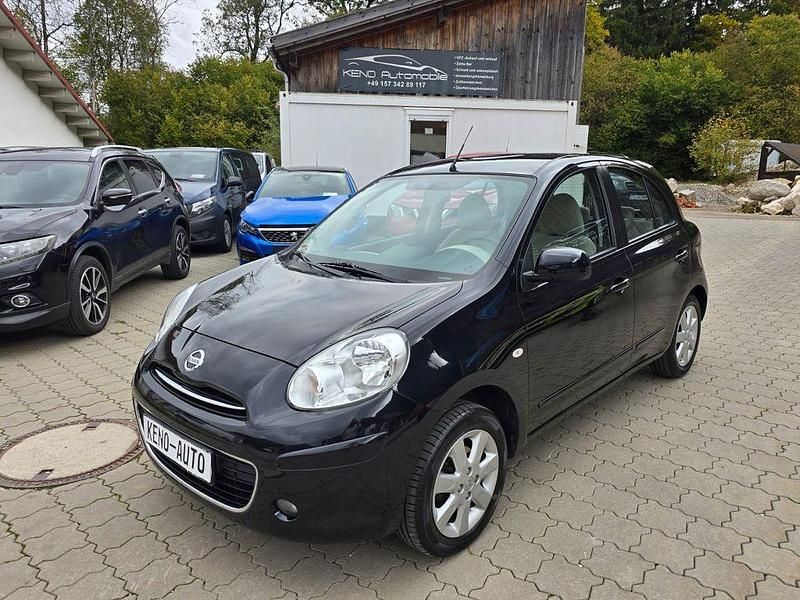 Schwarz Gebraucht 2012 Nissan Micra Tekna Kleinwagen | 6.990 € (Etwas zu teuer) - Bild 1/4