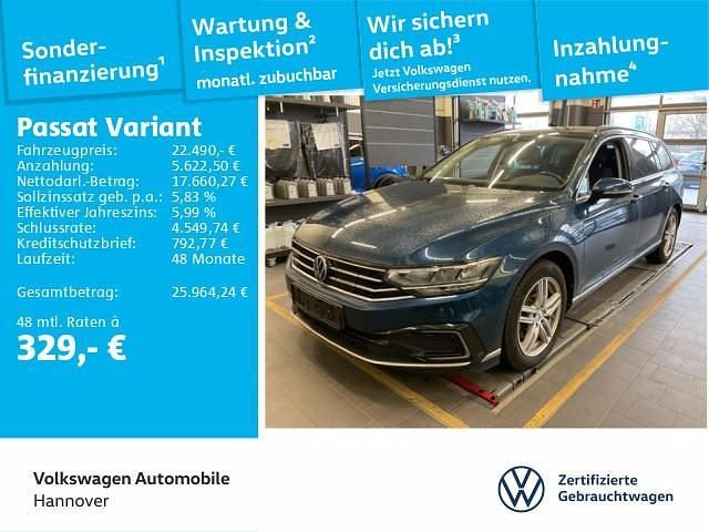 Gebraucht VW Passat GTE 218 PS (160 kW) 2021 Aquamarinblau metallic Kombi