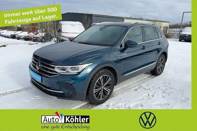 Nightshade blue Gebraucht 2022 VW Tiguan Elegance SUV | 25.940 € (Superpreis) - Bild 1/3