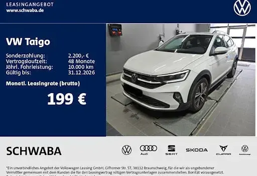 Gebraucht VW Taigo Style 110 PS (80 kW) 2023 Weiß SUV