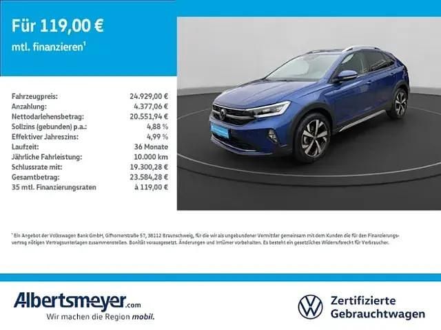 Blau Gebraucht 2024 VW Taigo Style SUV | 23.789 € (Fairer Preis) - Bild 1/3