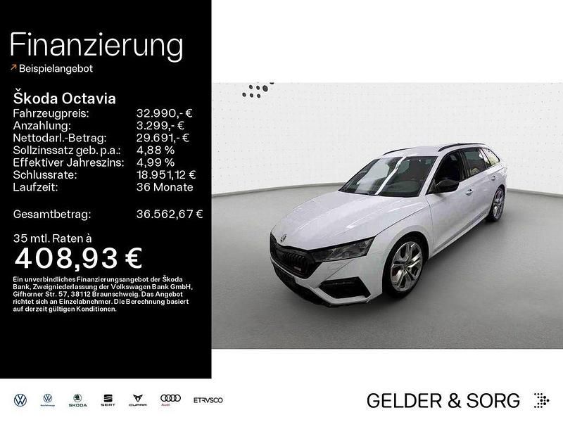 Moonweiss metallic Gebraucht 2022 Skoda Octavia RS Kombi | 32.990 € (Fairer Preis) - Bild 1/2