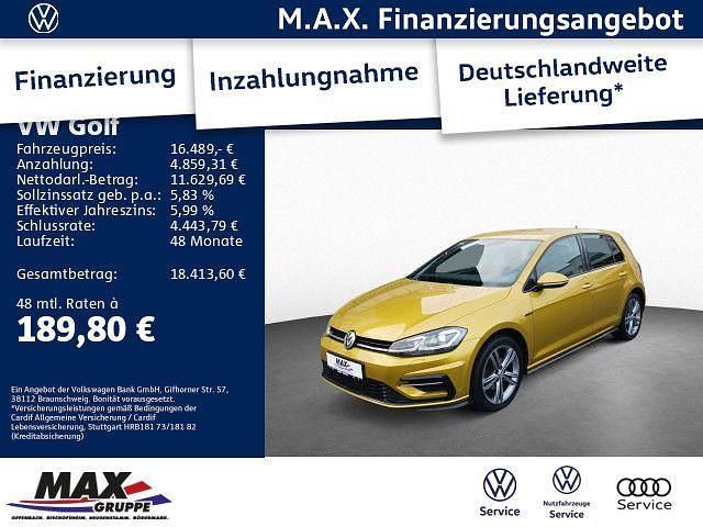 Gelb Gebraucht 2018 VW Golf R-line Limousine | 16.489 € (Fairer Preis) - Bild 1/3