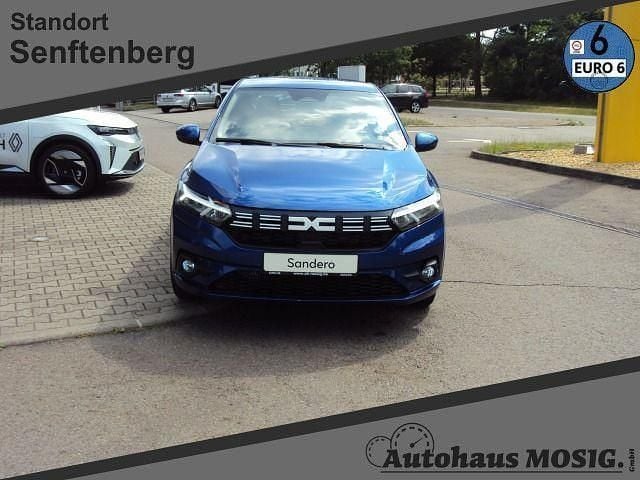 Blau schwarz Gebraucht 2024 Dacia Sandero Expression Kleinwagen | 15.599 € (Superpreis) - Bild 1/4