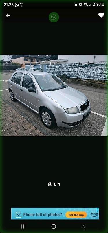 Silber Gebraucht 2004 Skoda Fabia Limousine | 1.350 € (Fairer Preis) - Bild 1/4