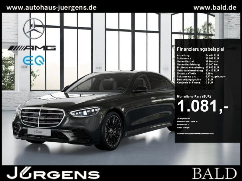 Grau metalliclack graphitgrau Gebraucht 2024 Mercedes S580 AMG Limousine | 114.880 € (Fairer Preis) - Bild 1/4