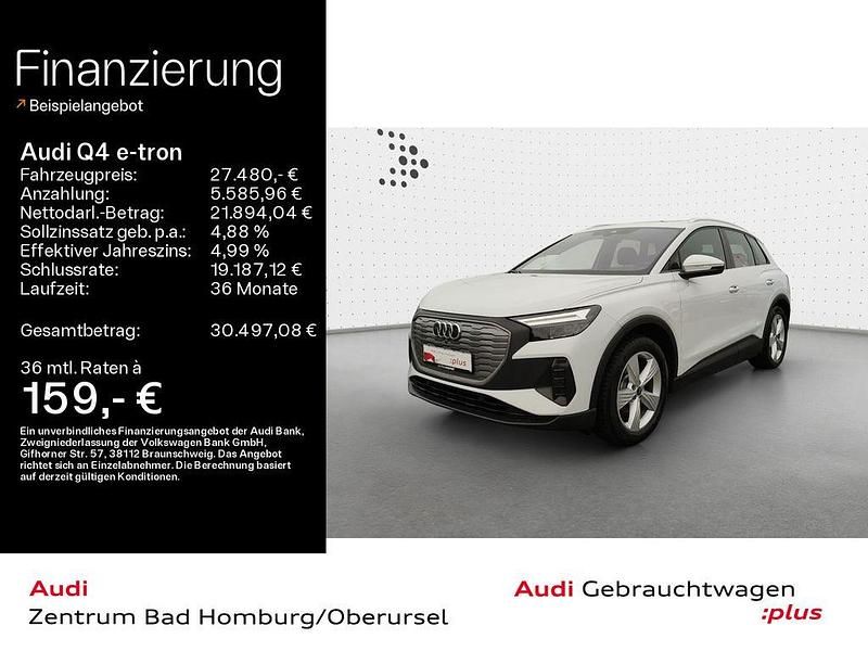 Gletscherweiß metallic Gebraucht 2021 Audi Q4 e-tron SUV | 27.480 € (Superpreis) - Bild 1/4