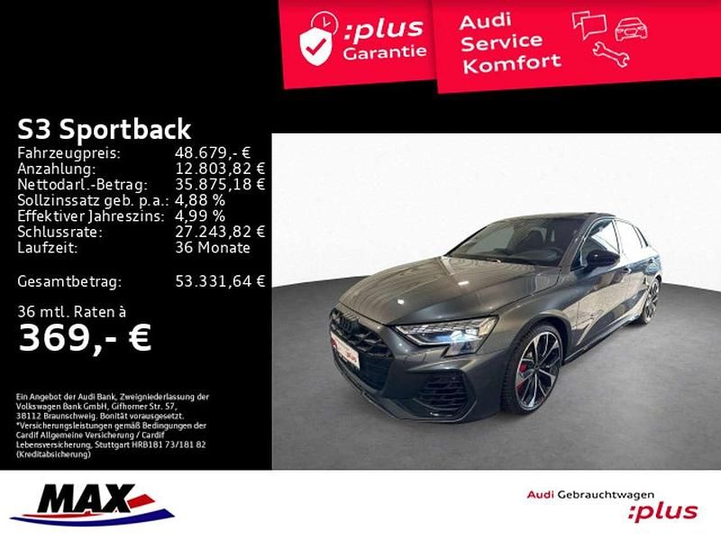 Daytonagrau perleffekt Gebraucht 2024 Audi S3 Ambiente Limousine | 48.679 € (Etwas zu teuer) - Bild 1/3