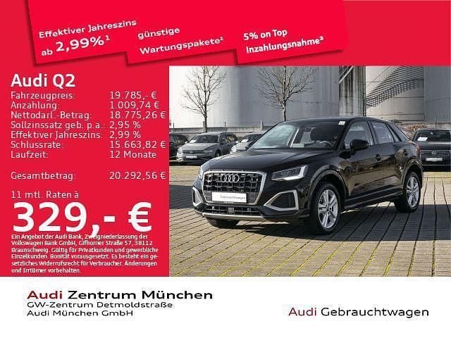 Brillantschwarz Gebraucht 2022 Audi Q2 Advanced Plus SUV | 19.785 € (Guter Preis) - Bild 1/1