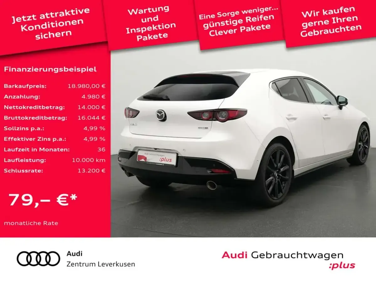 Gebraucht Mazda 3 Selection 179 PS (131 kW) 2019 Weiss Limousine