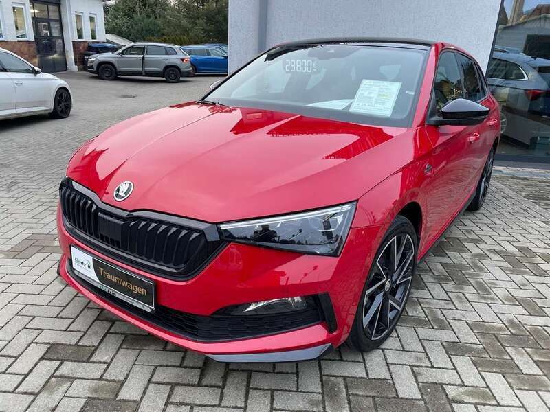 Velvetrot metallic Neu 2024 Skoda Scala Monte Carlo Kleinwagen | 29.800 € (Teuer) - Bild 1/4