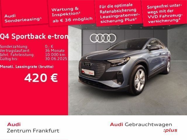 Geysirblau metallic Gebraucht 2024 Audi Q4 Sportback e-tron Sport SUV | 44.850 € (Etwas zu teuer) - Bild 1/2