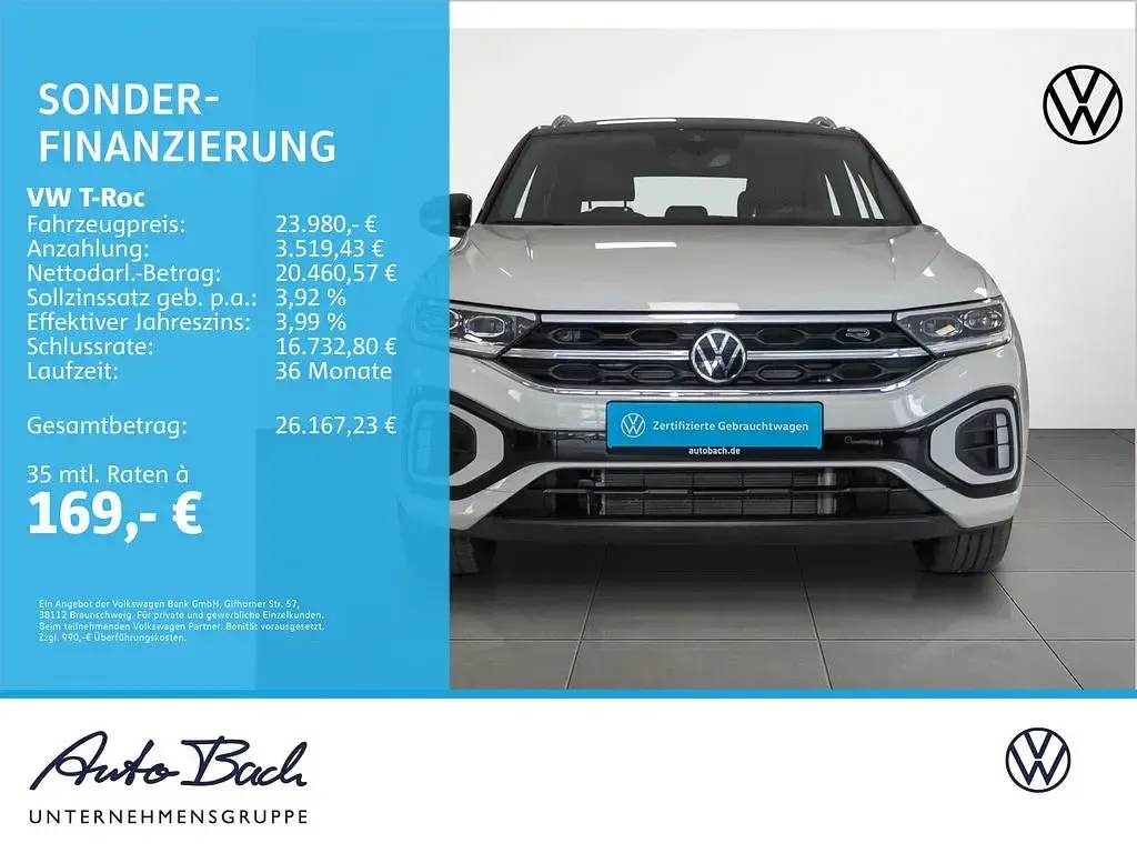 Usata VW T-Roc R-line 110 CV (80 kW) 2024 Grigio SUV