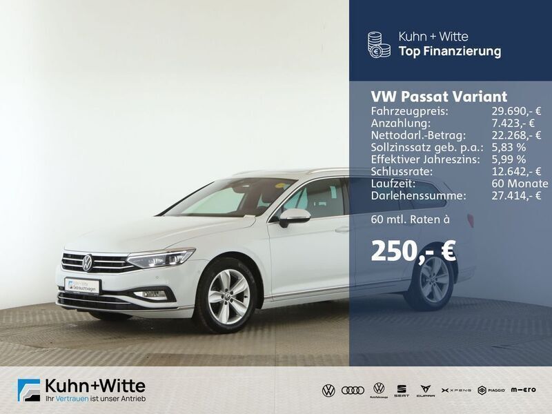 Weiß Gebraucht 2023 VW Passat Elegance Kombi | 28.920 € (Teuer) - Bild 1/3