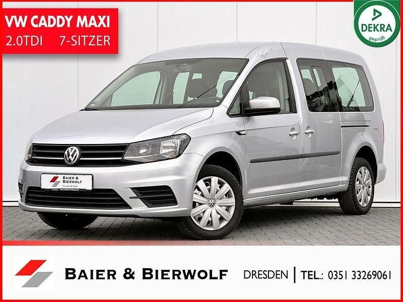 Silber Gebraucht 2017 VW Caddy Maxi Trendline Van / Kleinbus | 21.999 € (Teuer) - Bild 1/4