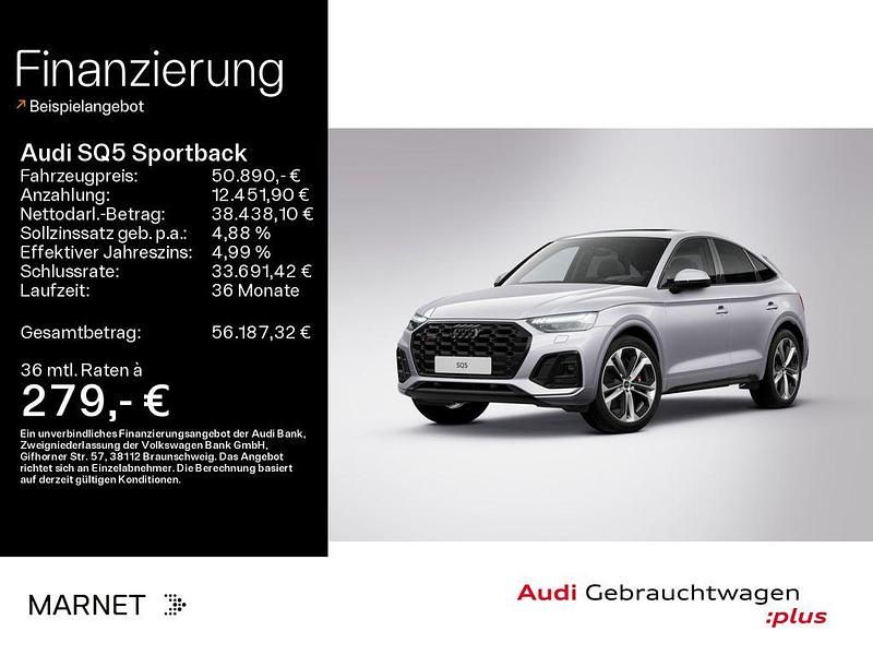 Florettsilber metallic Gebraucht 2022 Audi SQ5 Sportback Ambiente SUV | 50.890 € (Guter Preis) - Bild 1/3