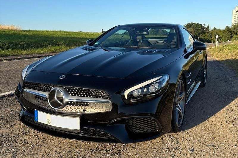 Schwarz Gebraucht 2019 Mercedes SL400 AMG Cabrio | 54.950 € (Superpreis) - Bild 1/4