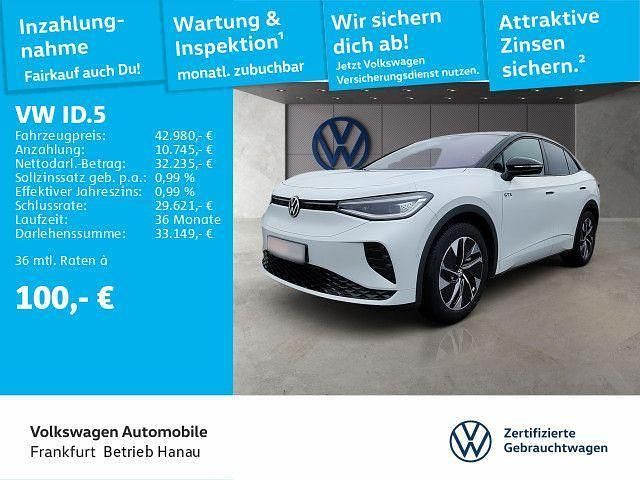 Gletscherweiß metallic/schwarz Gebraucht 2023 VW ID.5 GTX SUV | 42.980 € (Etwas zu teuer) - Bild 1/4