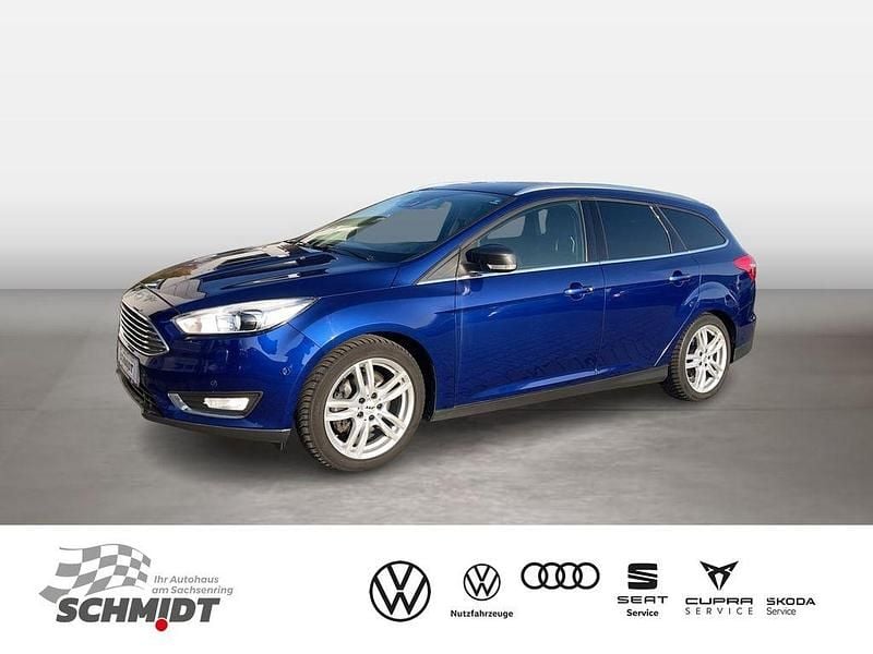 Blau Gebraucht 2015 Ford Focus Titanium Limousine | 7.500 € (Fairer Preis) - Bild 1/4