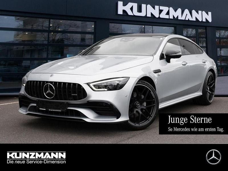 Hightechsilber metallic Gebraucht 2021 Mercedes AMG GT 53 AMG Coupé | 64.843 € (Superpreis) - Bild 1/4