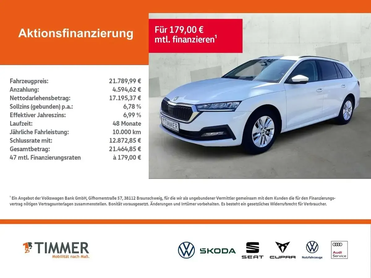 Gebraucht Skoda Octavia Ambition 150 PS (110 kW) 2023 Weiß Kombi