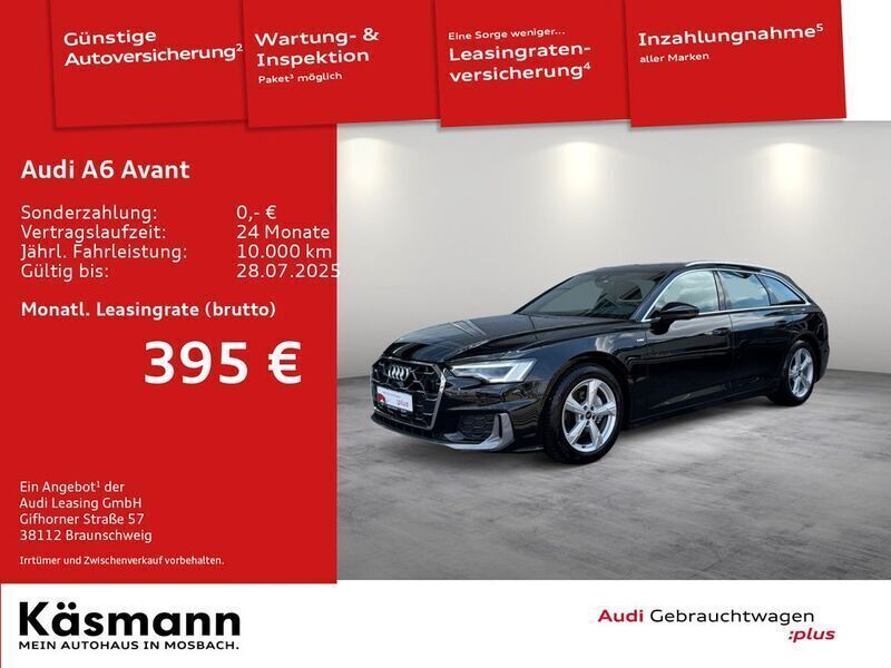 Mythosschwarz metallic Gebraucht 2024 Audi A6 S-Line Kombi | 50.130 € - Bild 1/4