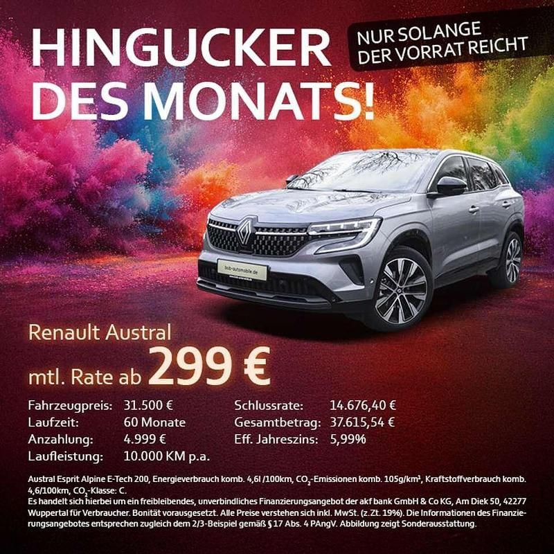 Schwarz Gebraucht 2025 Renault Austral Techno Esprit Alpine SUV | 31.790 € (Superpreis) - Bild 1/1