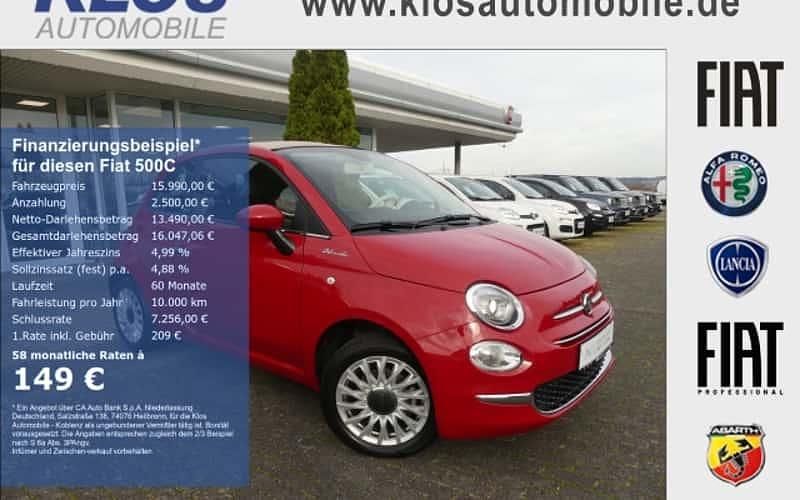 Rot Gebraucht 2022 Fiat 500C Dolcevita Cabrio | 15.990 € (Etwas zu teuer) - Bild 1/4