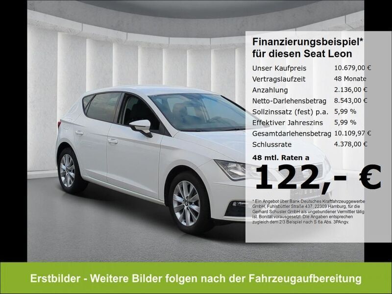 Weiss Gebraucht 2018 Seat Leon Style Limousine | 10.679 € (Guter Preis) - Bild 1/4