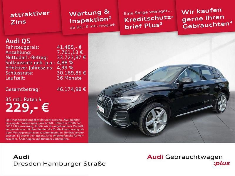 Mythosschwarz metallic Gebraucht 2022 Audi Q5 Ambiente SUV | 41.485 € (Fairer Preis) - Bild 1/3