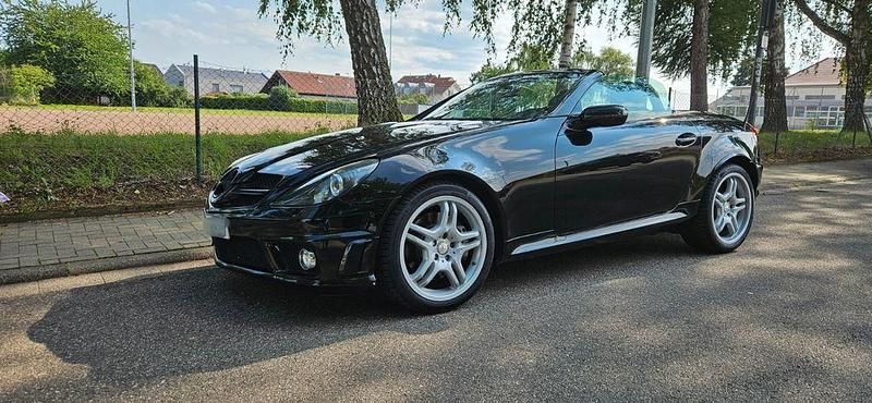 Schwarz Gebraucht 2005 Mercedes SLK350 AMG Cabrio | 13.900 € (Fairer Preis) - Bild 1/4