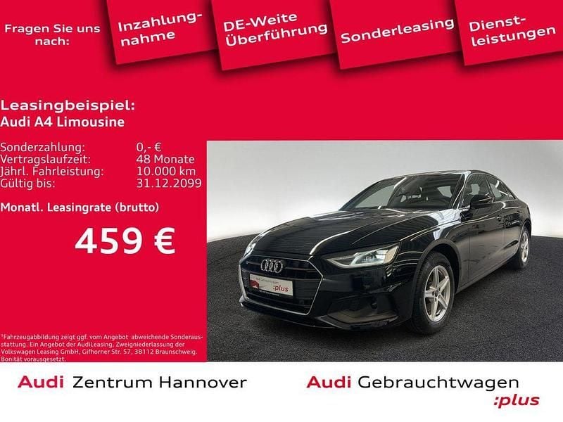 A2 brillantschwarz Gebraucht 2021 Audi A4 Ambiente Limousine | 27.450 € (Superpreis) - Bild 1/4