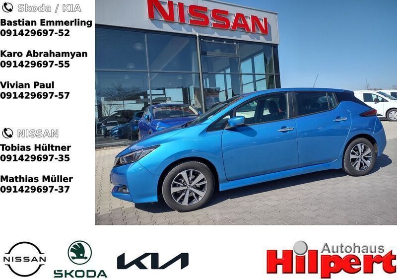 Vivid blue (metallic) Gebraucht 2021 Nissan Leaf Acenta Kleinwagen | 14.890 € (Fairer Preis) - Bild 1/4