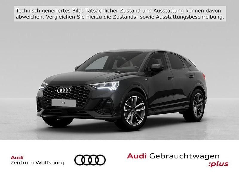 Mythosschwarz metallic (metallic) Gebraucht 2021 Audi Q3 Sportback S-Line SUV | 32.980 € (Fairer Preis) - Bild 1/4