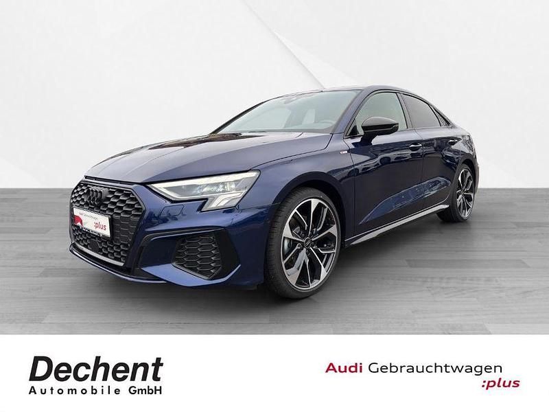 Navarrablau metallic Gebraucht 2024 Audi A3 S-Line Limousine | 39.900 € (Teuer) - Bild 1/4