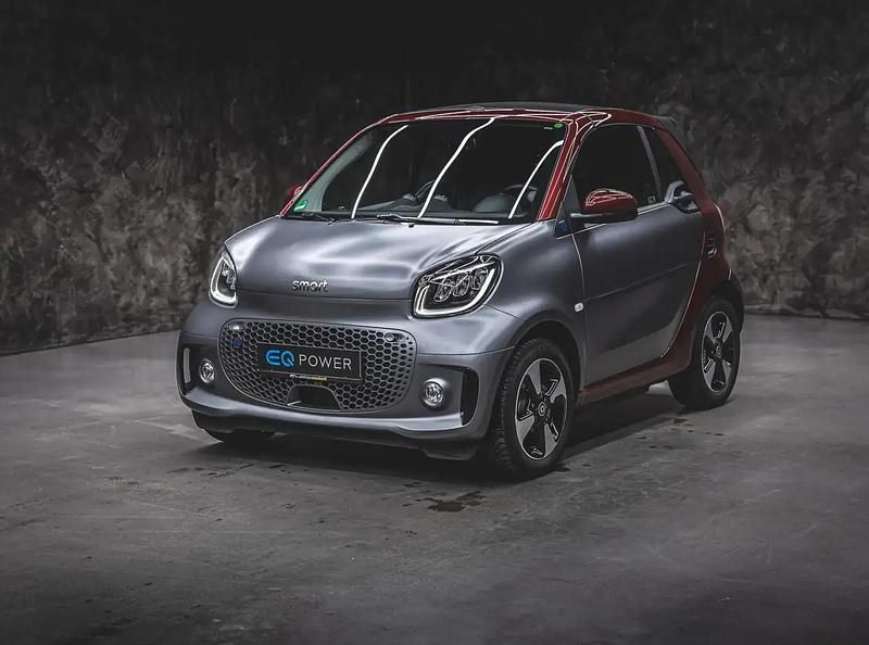 Grau (titania grey (matt) (grau)) Gebraucht 2024 Smart ForTwo Electric Drive Passion Exclusive Cabrio | 20.444 € (Fairer Preis) - Bild 1/4