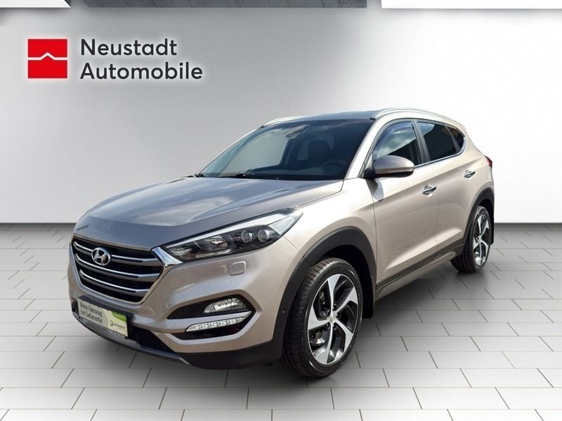 White sand Gebraucht 2015 Hyundai Tucson Premium SUV | 15.980 € (Fairer Preis) - Bild 1/4