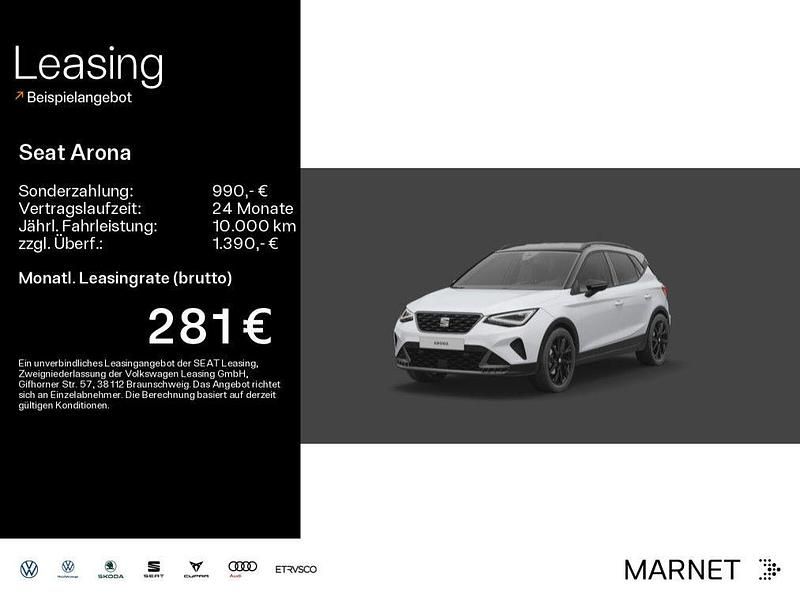 Weiß Neu 2025 Seat Arona Black Edition SUV | 27.590 € (Fairer Preis) - Bild 1/3
