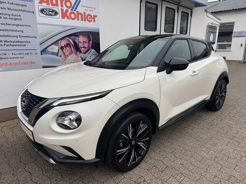 Pearl white/black metallic Gebraucht 2021 Nissan Juke SUV | 18.950 € (Fairer Preis) - Bild 1/4