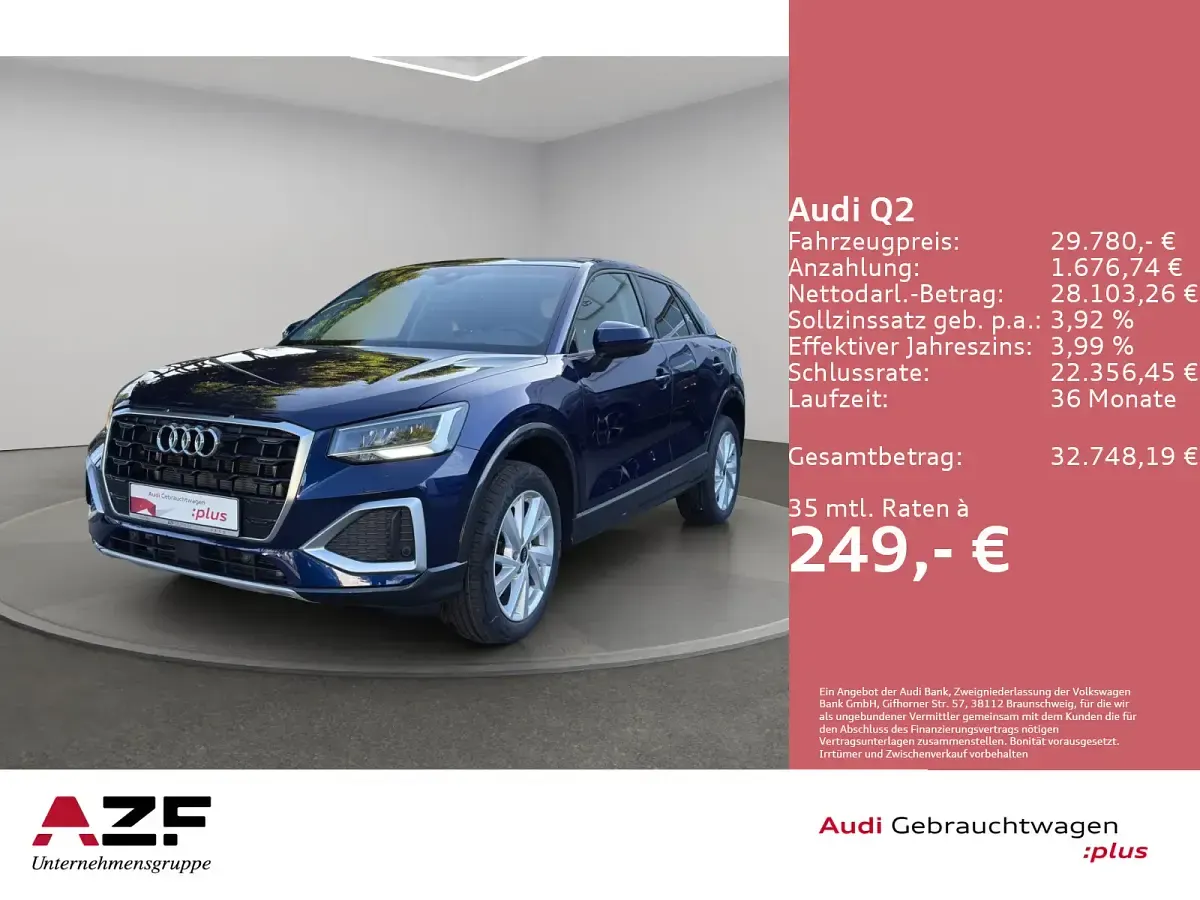 Gebraucht Audi Q2 Advanced 150 PS (110 kW) 2025 Navarrablau metallic SUV