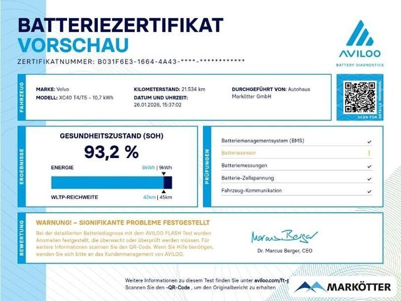 Gebraucht Volvo XC40 Core 211 PS (155 kW) 2022 Stone) / solid (schwarz SUV