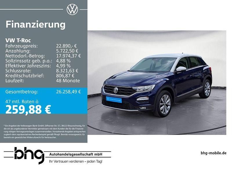Blau Gebraucht 2020 VW T-Roc Style SUV | 22.890 € (Fairer Preis) - Bild 1/4