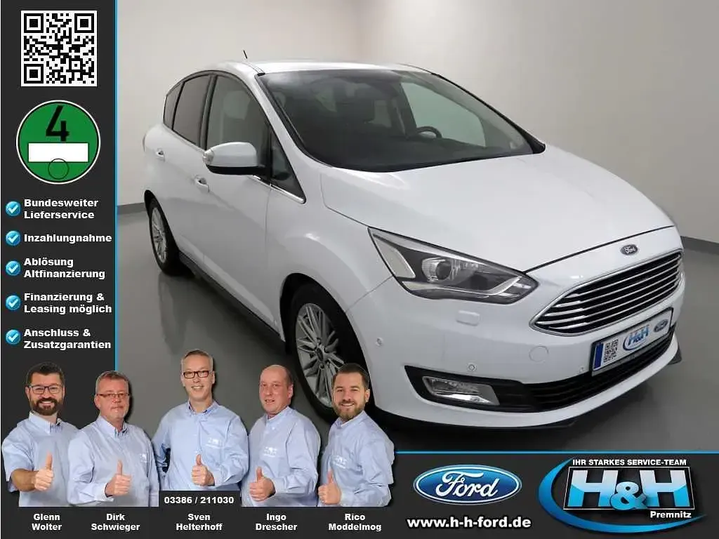Usata Ford C-MAX Titanium 125 CV (91 kW) 2017 Bianco Monovolume