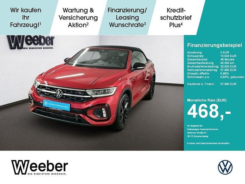 Kings red (metallic) Gebraucht 2022 VW T-Roc Cabriolet Style Cabrio | 27.990 € (Fairer Preis) - Bild 1/4