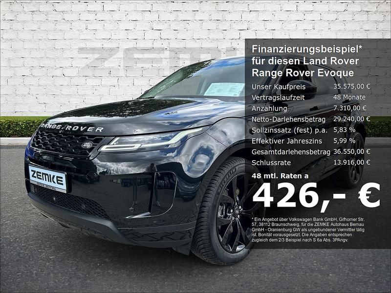 Schwarz Gebraucht 2021 Land Rover Range Rover evoque SUV | 36.550 € (Fairer Preis) - Bild 1/4