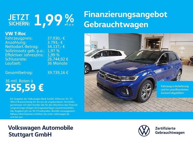 Blau Gebraucht 2025 VW T-Roc R-line SUV | 37.930 € (Guter Preis) - Bild 1/4