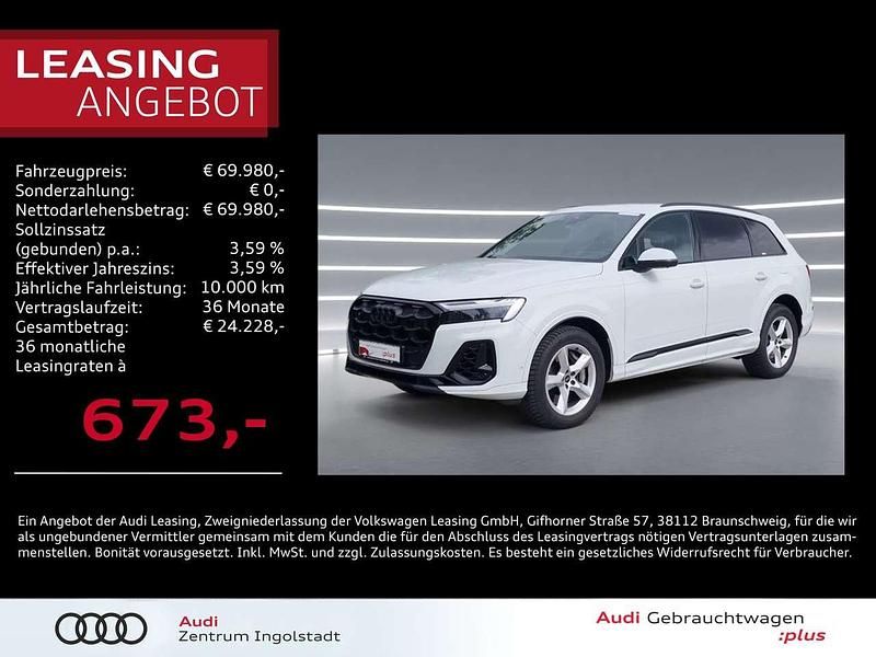 Gletscherweiß metallic Gebraucht 2024 Audi Q7 S-Line SUV | 69.980 € (Fairer Preis) - Bild 1/3